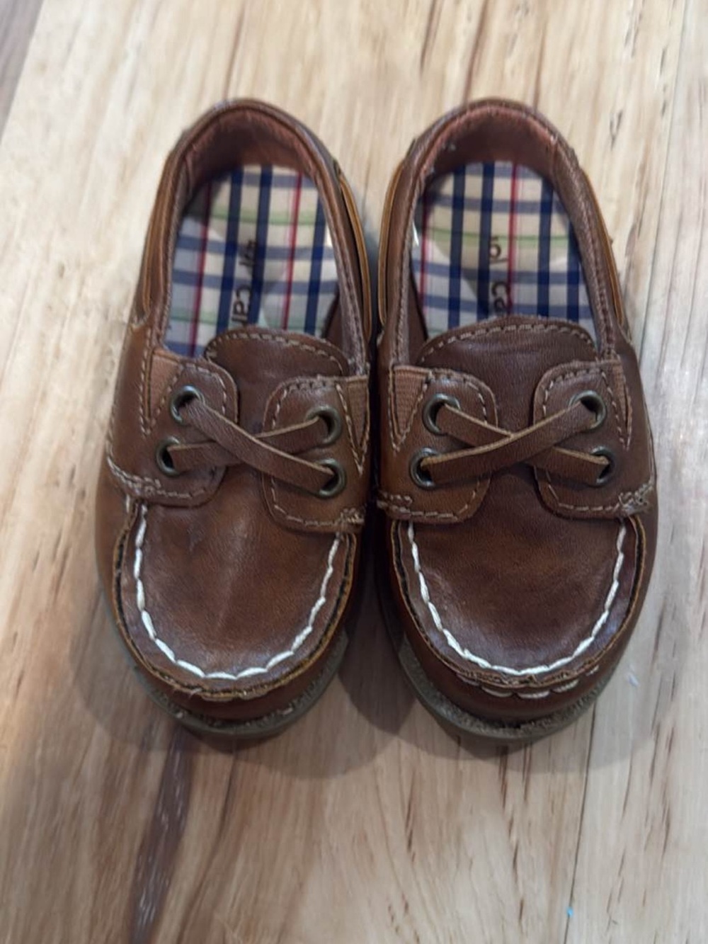 Carter's Brown Moccasin-Style Kids Boat Shoes